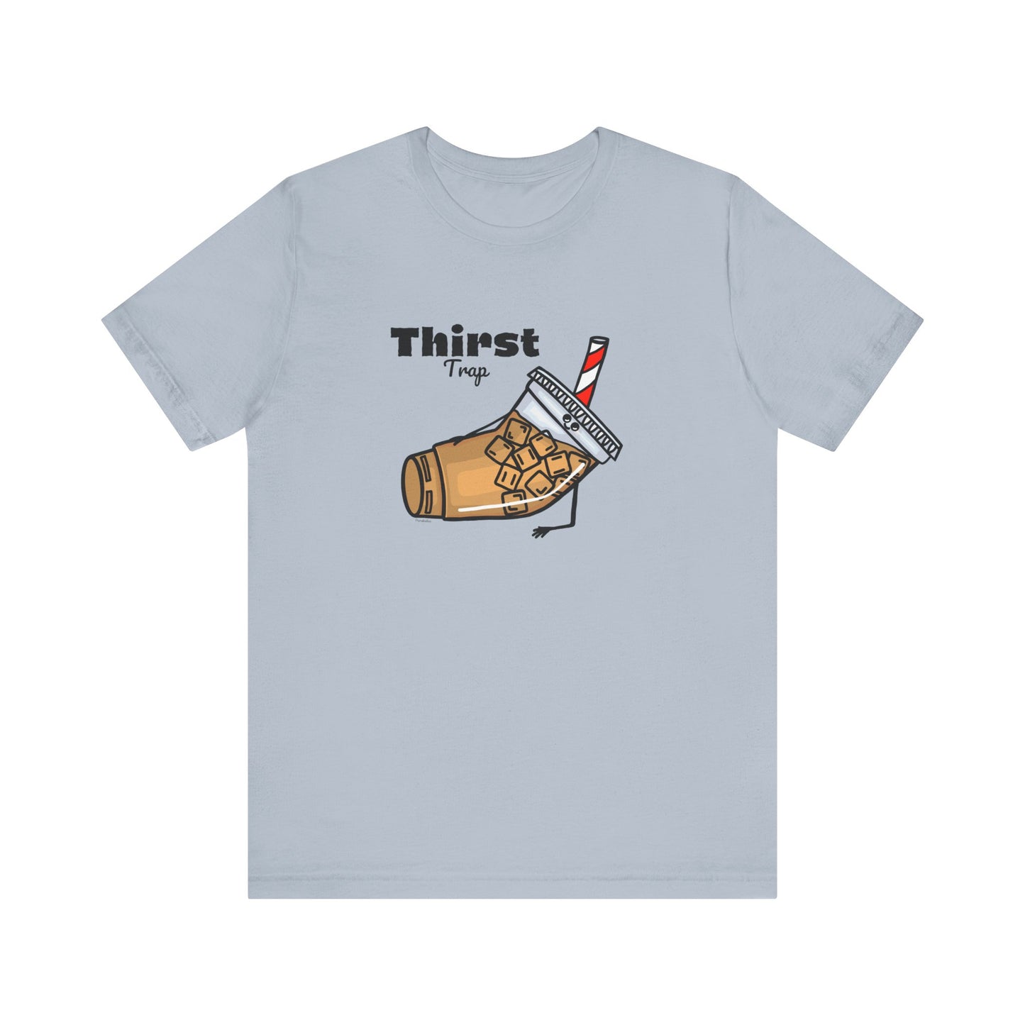 Thirst Trap Adult Unisex Iced Coffee Pun Shirt - Punaballoo