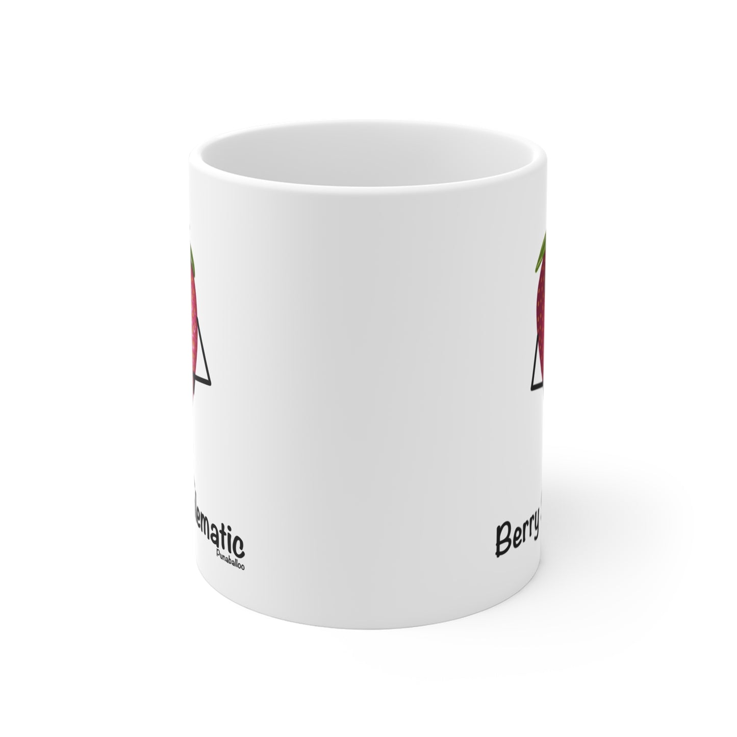 Berry Strawblematic 11oz Strawberry Pun Mug - Punaballoo