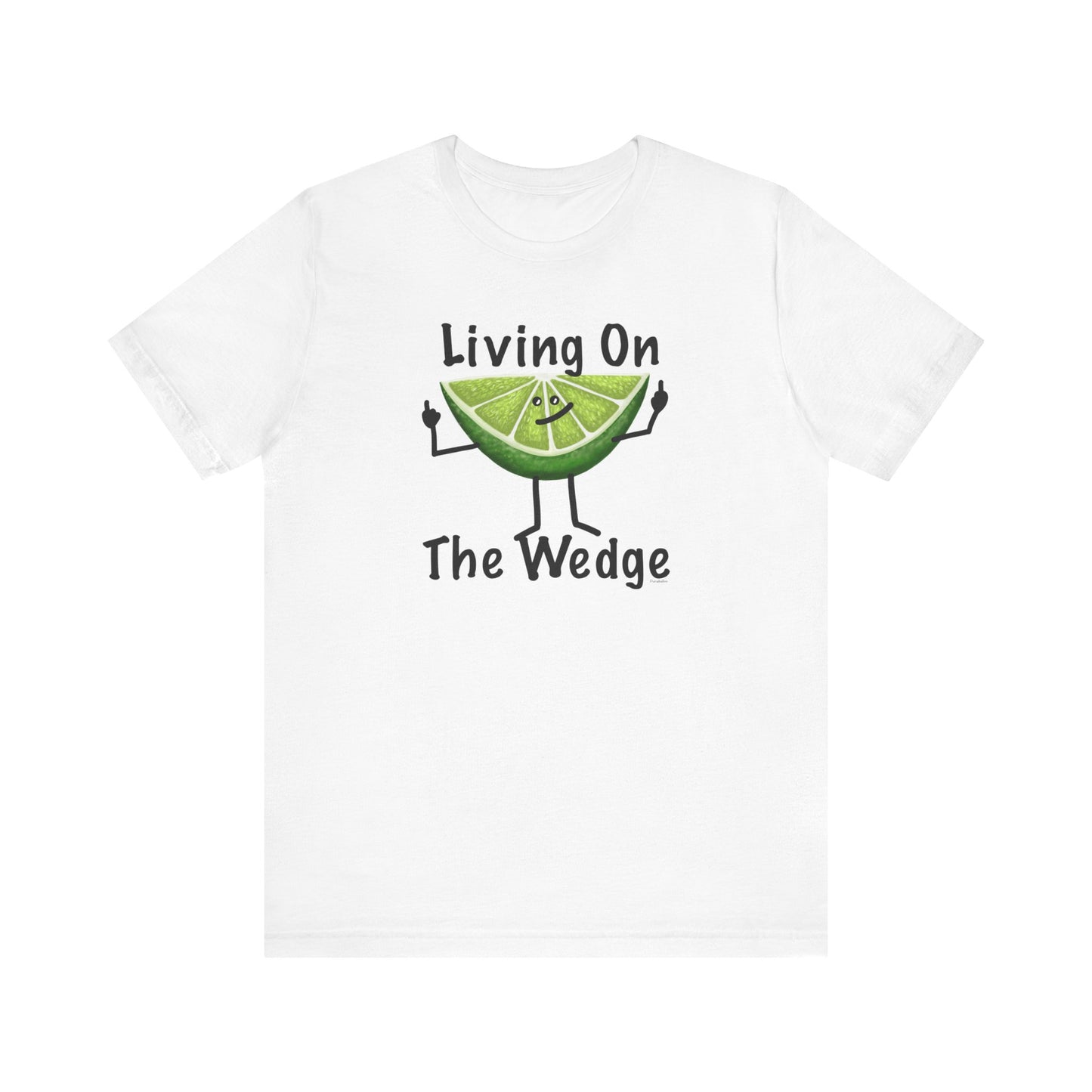 Living On The Wedge Adult Unisex Lime Pun T-Shirt - Punaballoo