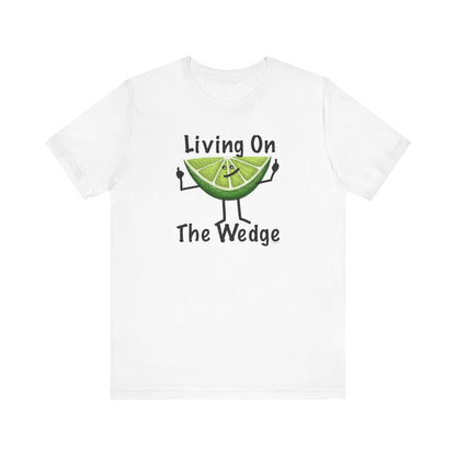 Living On The Wedge Adult Unisex Lime Pun T-Shirt - Punaballoo