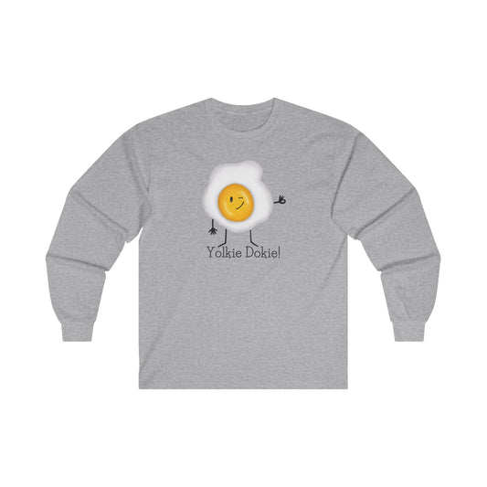 Yolkie Dokie Unisex Long Sleeve Pun T-Shirt