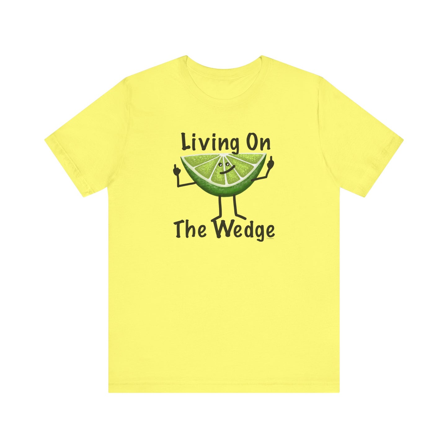 Living On The Wedge Adult Unisex Lime Pun T-Shirt - Punaballoo