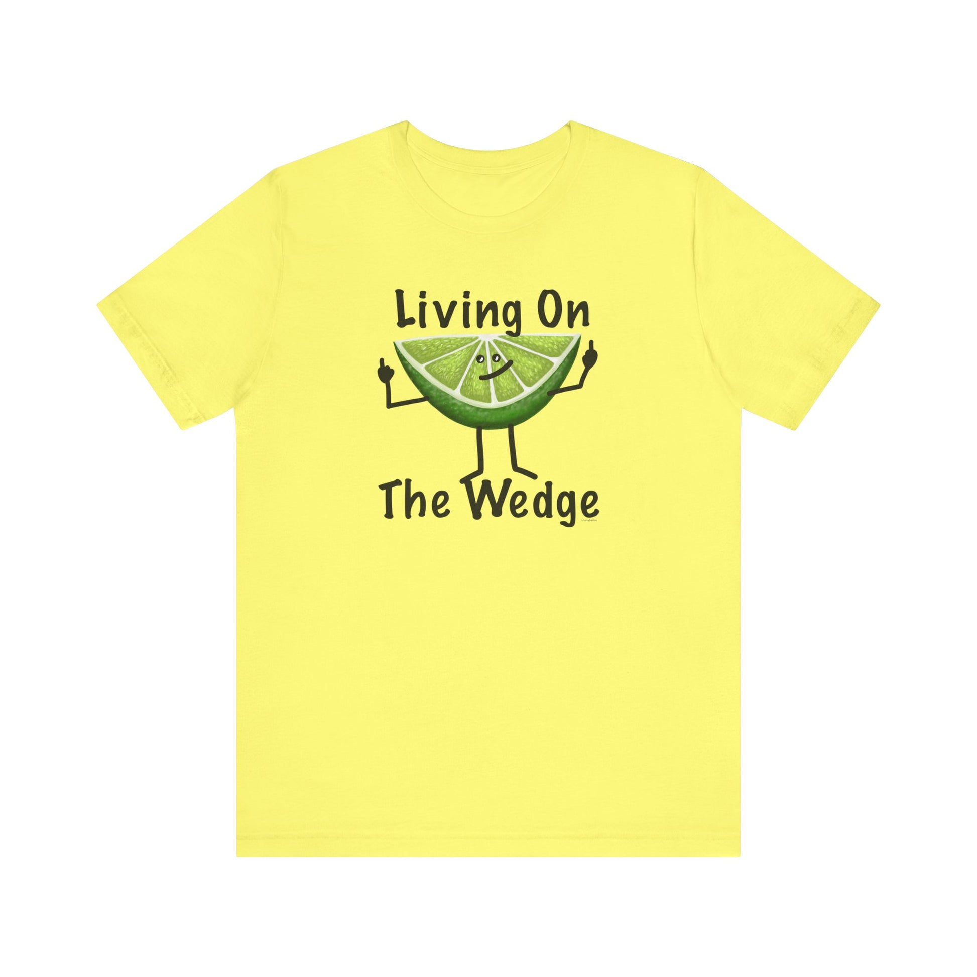 Living On The Wedge Adult Unisex Lime Pun T-Shirt - Punaballoo