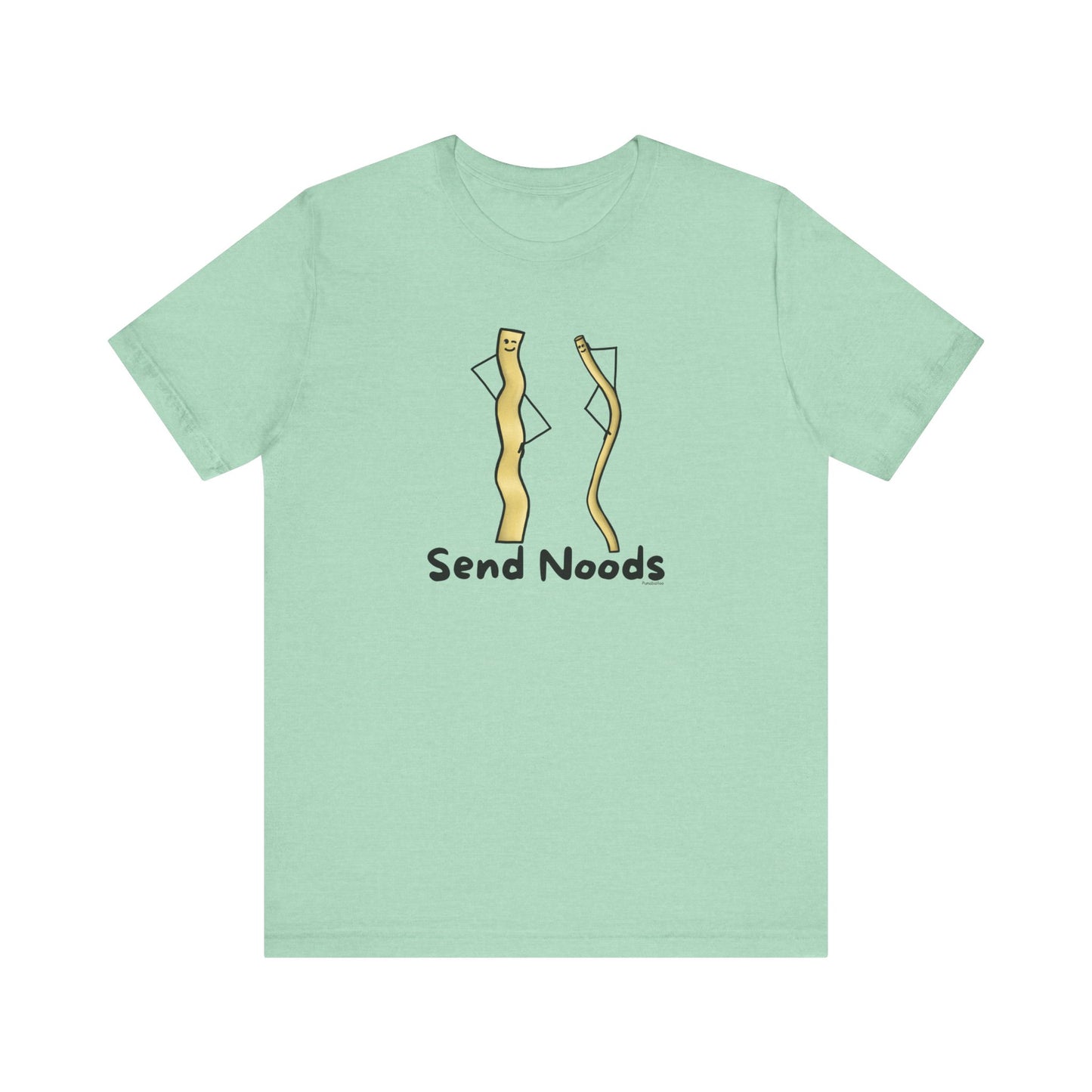 Send Noods Adult Unisex Pasta Pun T-Shirt - Punaballoo