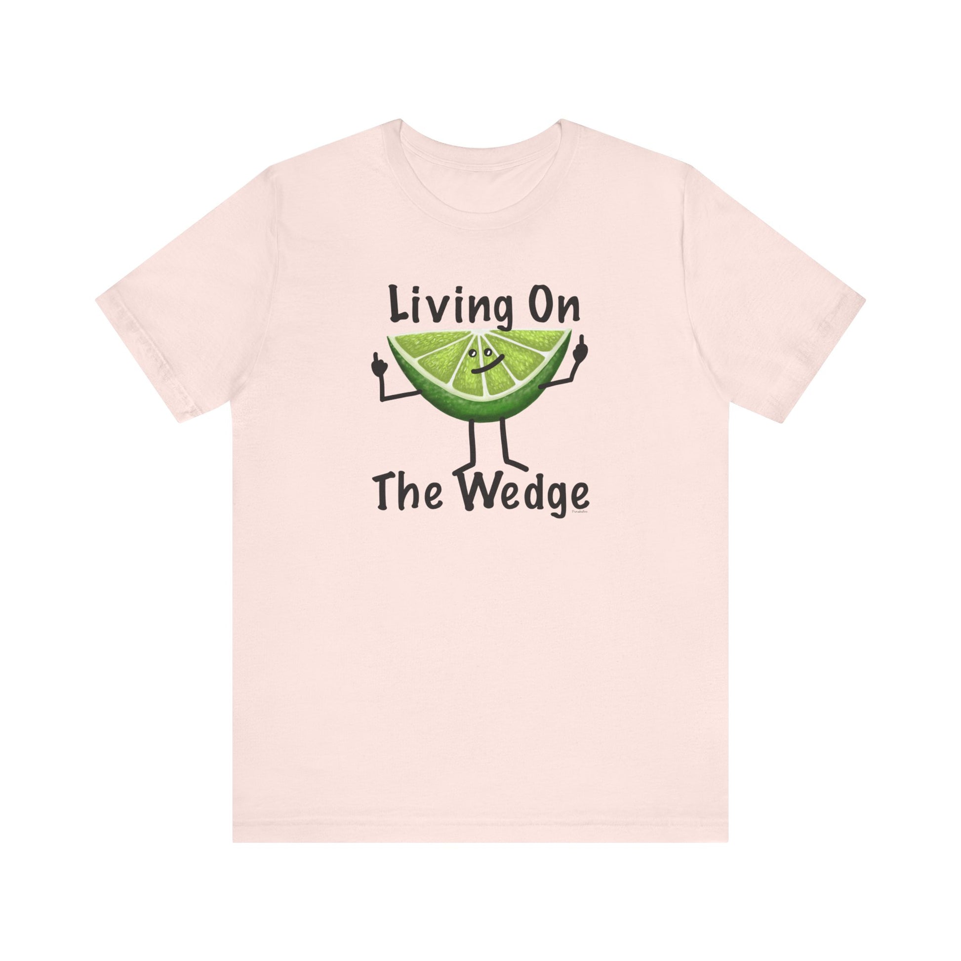 Living On The Wedge Adult Unisex Lime Pun T-Shirt - Punaballoo