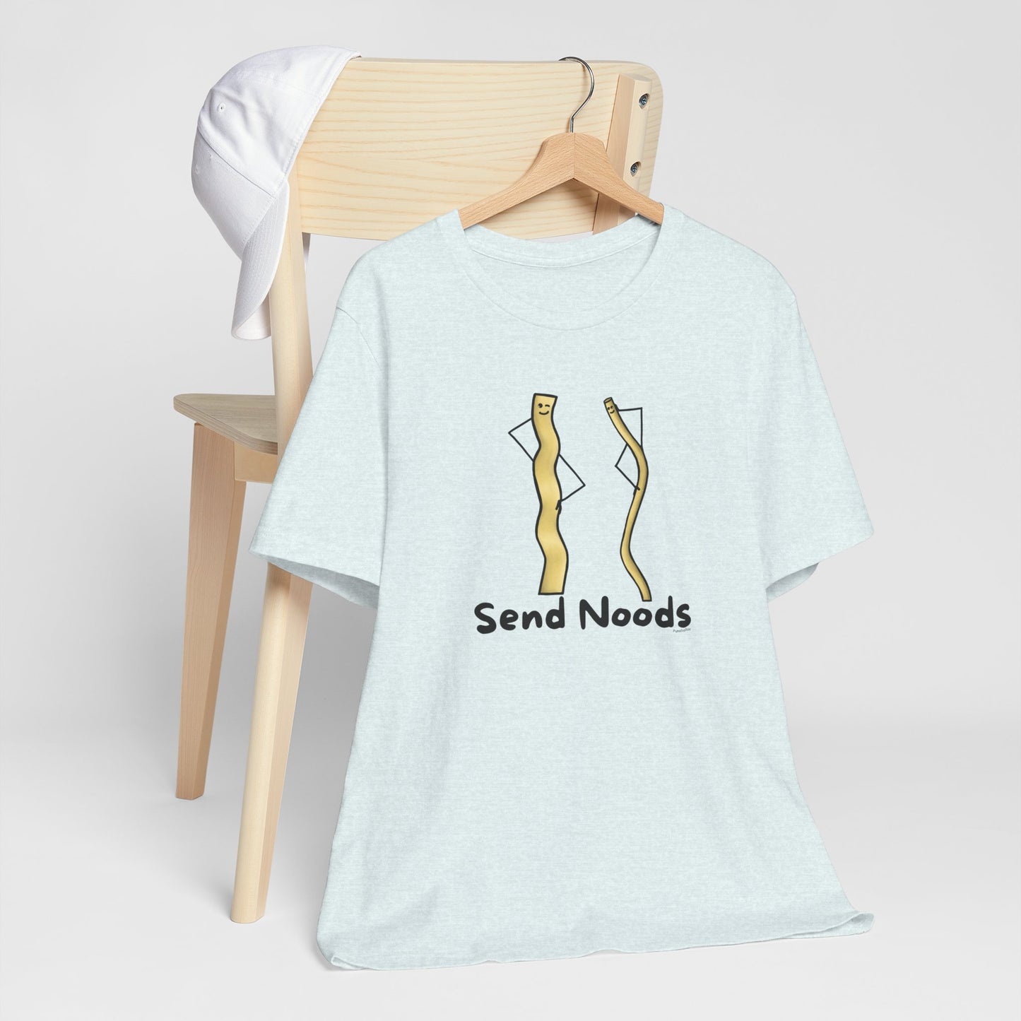 Send Noods Adult Unisex Pasta Pun T-Shirt - Punaballoo