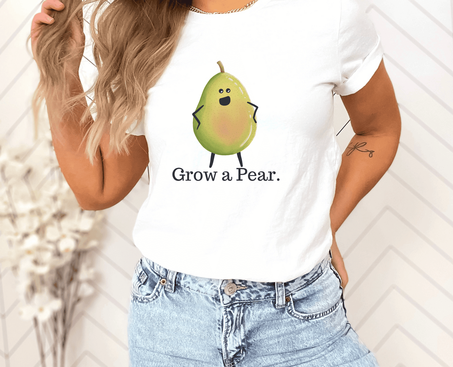 Grow A Pear Adult Unisex Pear Pun Shirt