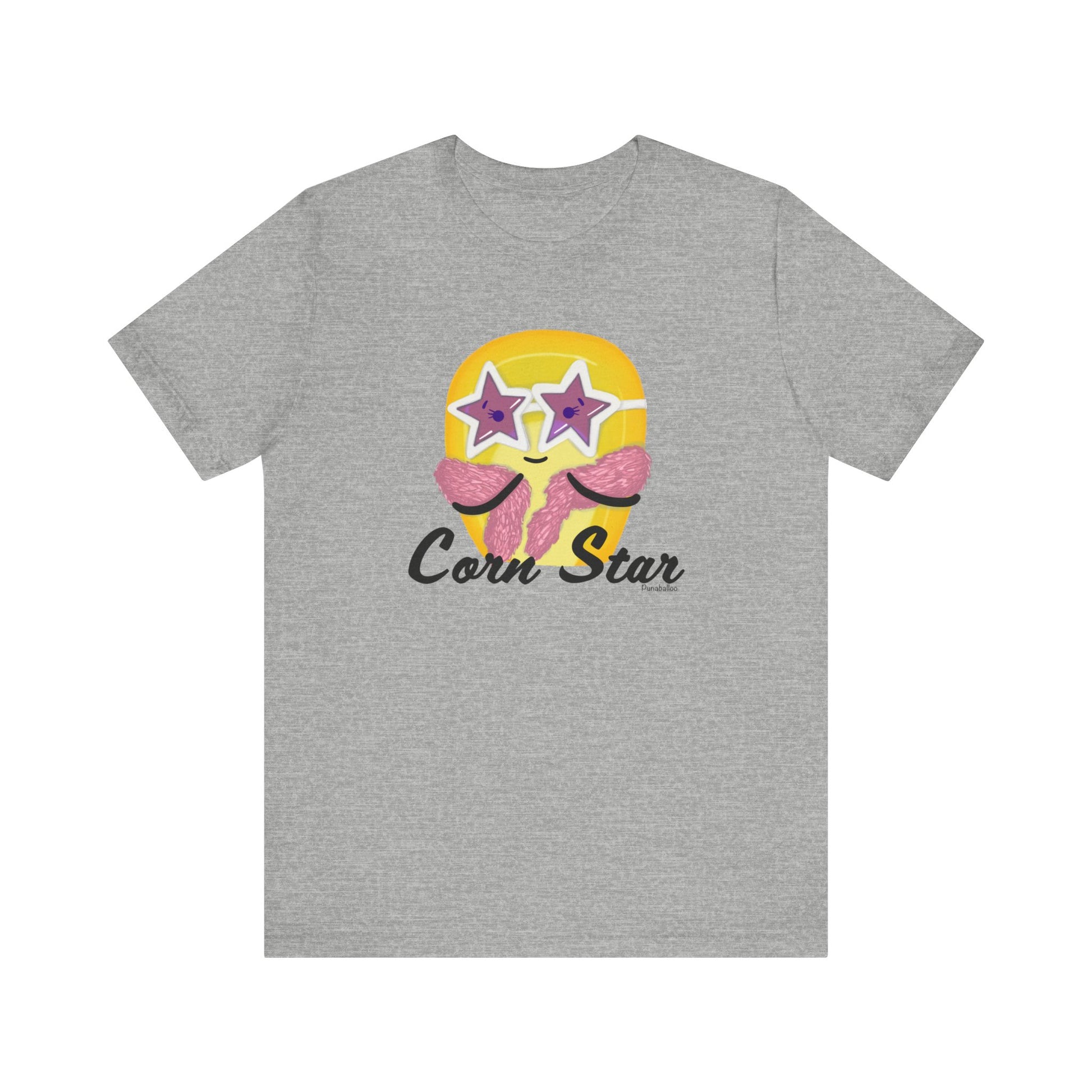 Corn Star Adult Unisex Corn Pun T-Shirt - Punaballoo