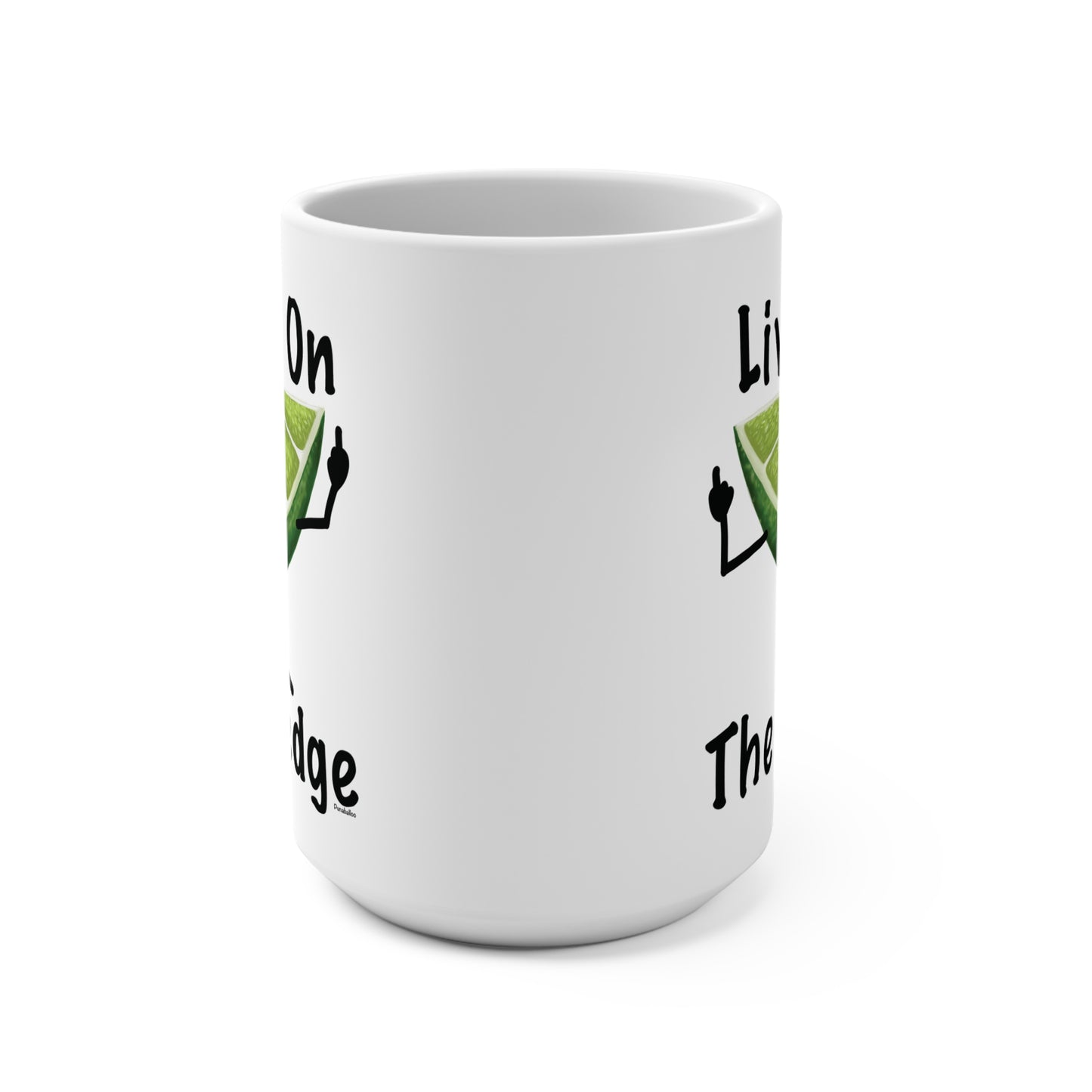 Living on The Wedge 15oz Lime Pun Mug - Punaballoo