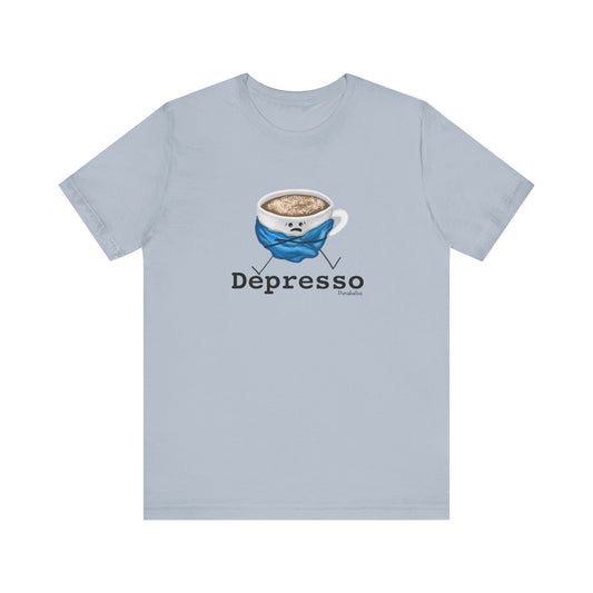 Depresso Adult Unisex Coffee Pun T-Shirt - Punaballoo