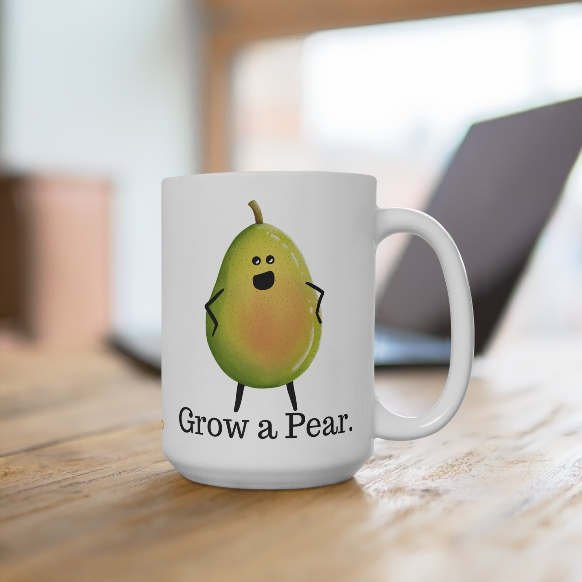 Grow A Pear 15oz Pear Pun Mug - Punaballoo