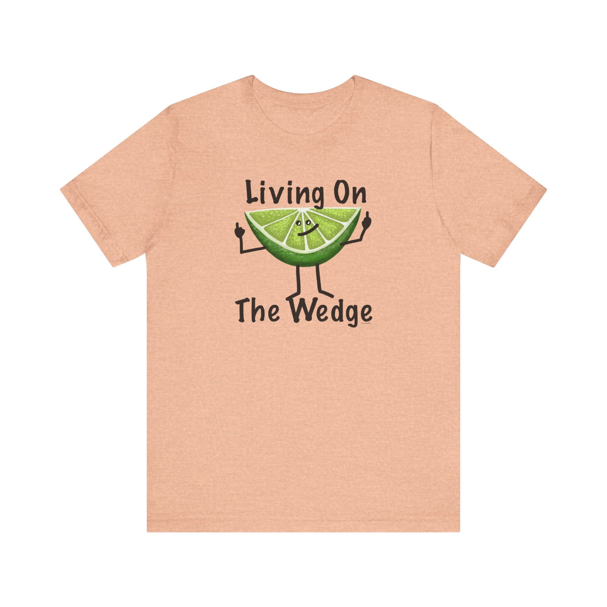 Living On The Wedge Adult Unisex Lime Pun T-Shirt - Punaballoo