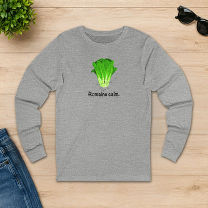 Athletic heather Romaine Calm long sleeve shirt flat lay