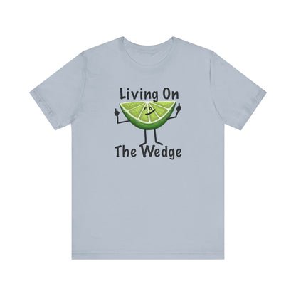 Living On The Wedge Adult Unisex Lime Pun T-Shirt - Punaballoo