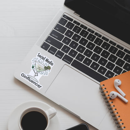 Social Media Ginfluencer Sticker – 3″ Vinyl, Waterproof & Punny Influencer Design