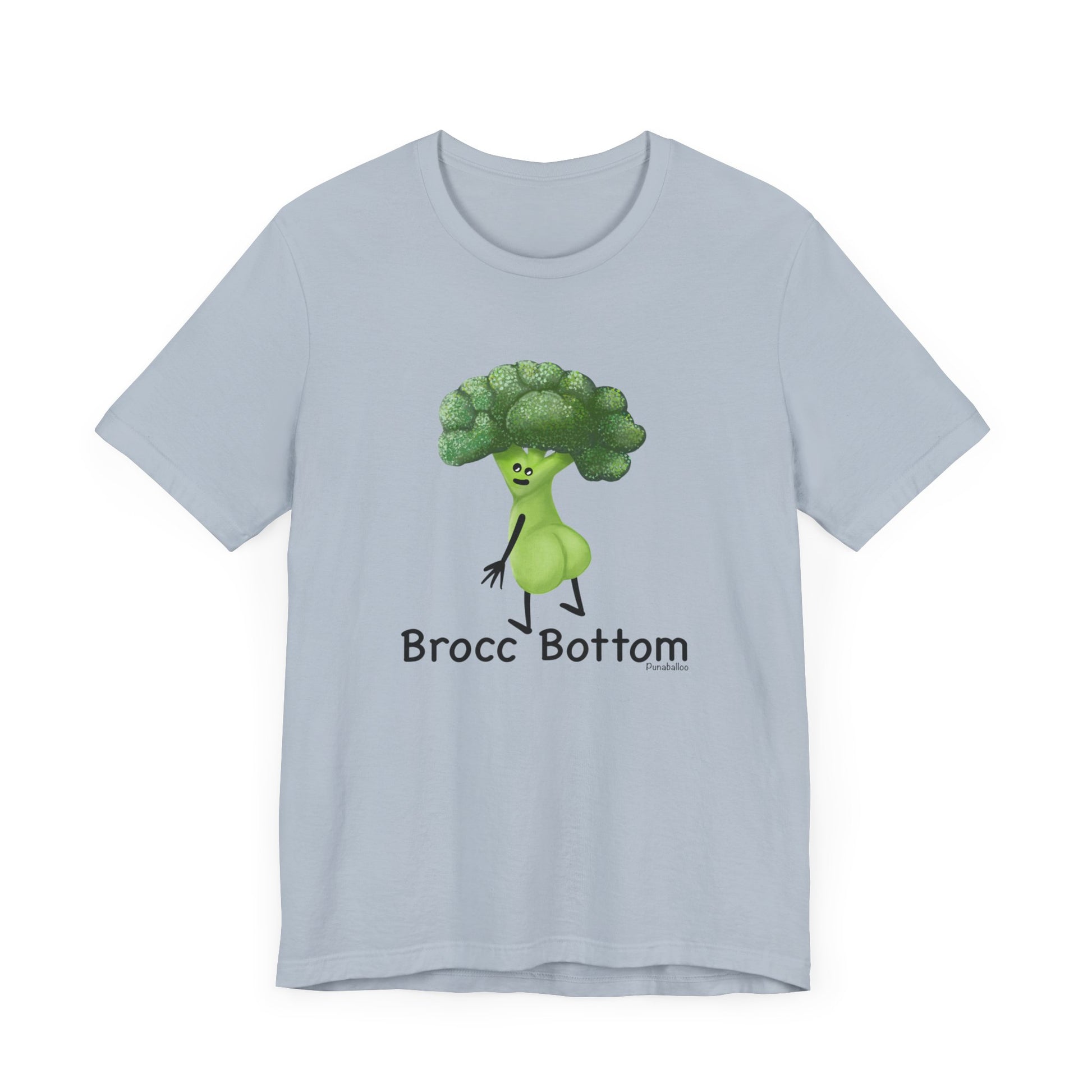 Brocc Bottom Adult Unisex Broccoli Pun T-Shirt - Punaballoo