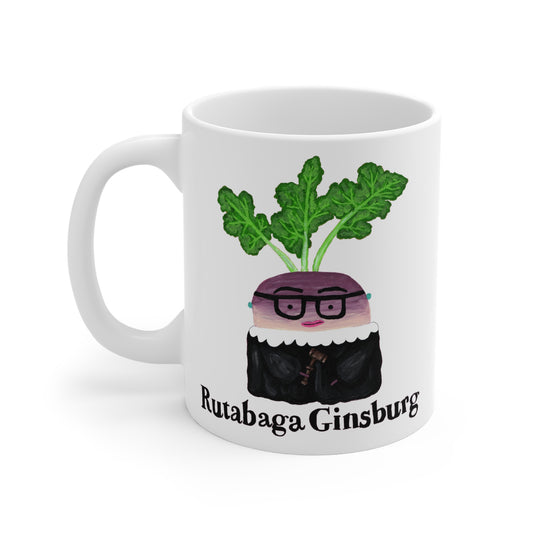 Rutabaga Ginsburg 11oz Ruth Bader Ginsburg Pun Mug - Punaballoo