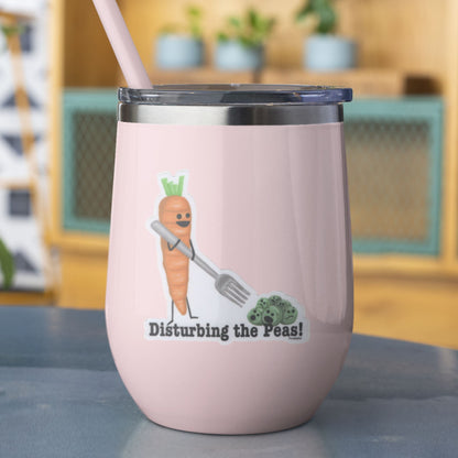 Disturbing the Peas Sticker – 3″ Vinyl, Weatherproof Pea Pun Decal - Punaballoo