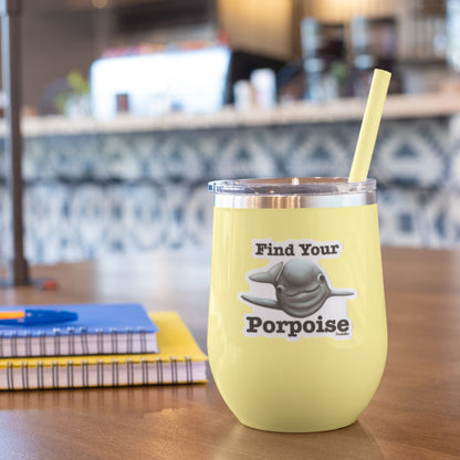 Find Your Porpoise Sticker – 3″ Vinyl Waterproof Ocean Pun Decal for Laptops & Bottles