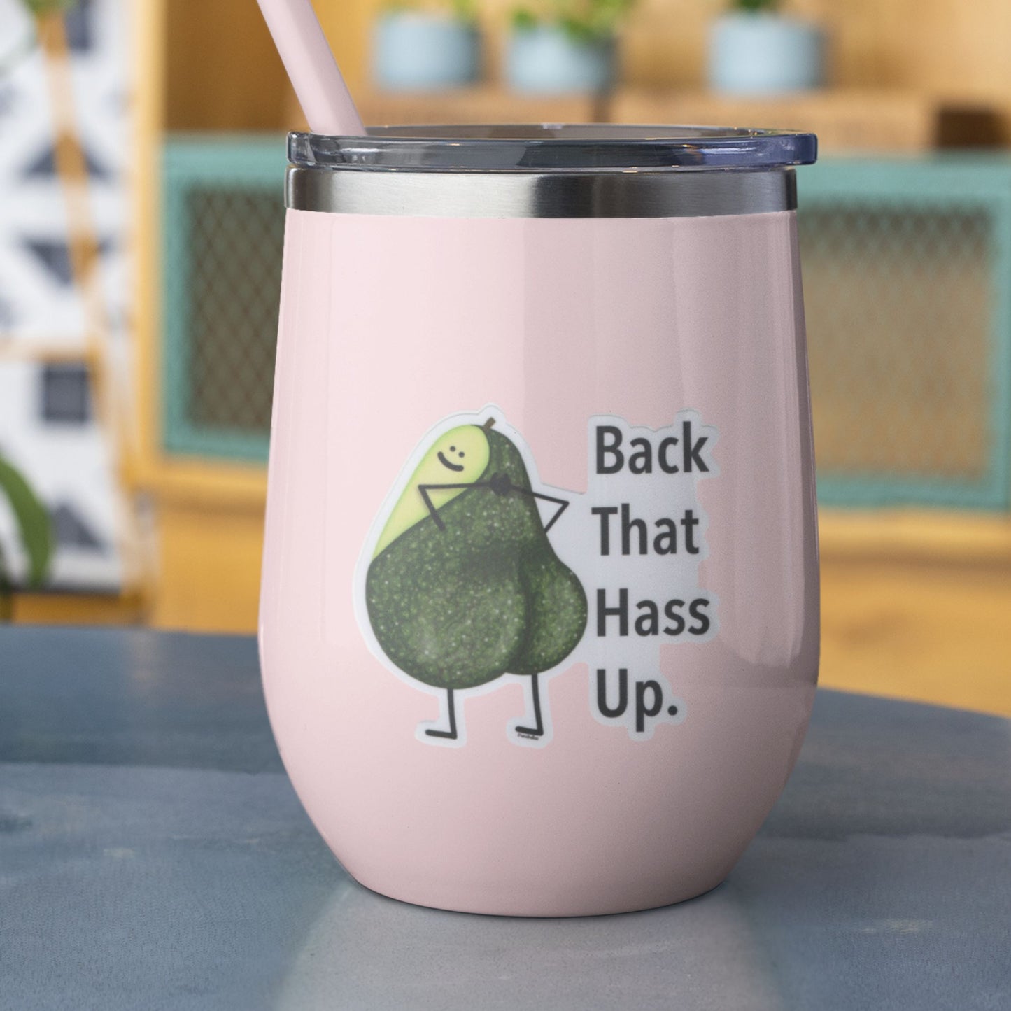 Back That Hass Up Avocado Sticker – 3″ Vinyl, Weatherproof Pun Decal