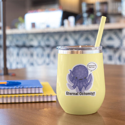 Eternal Octomist Octopus Sticker – 3″ Vinyl, Weatherproof, Punny “Optimist” Vibes