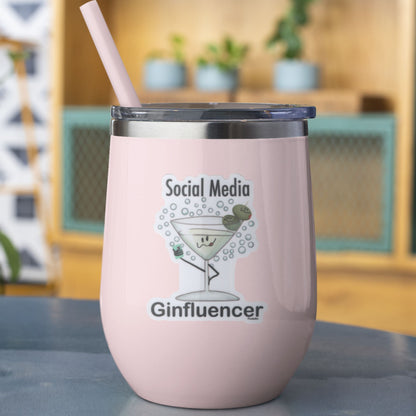 Social Media Ginfluencer Sticker – 3″ Vinyl, Waterproof & Punny Influencer Design