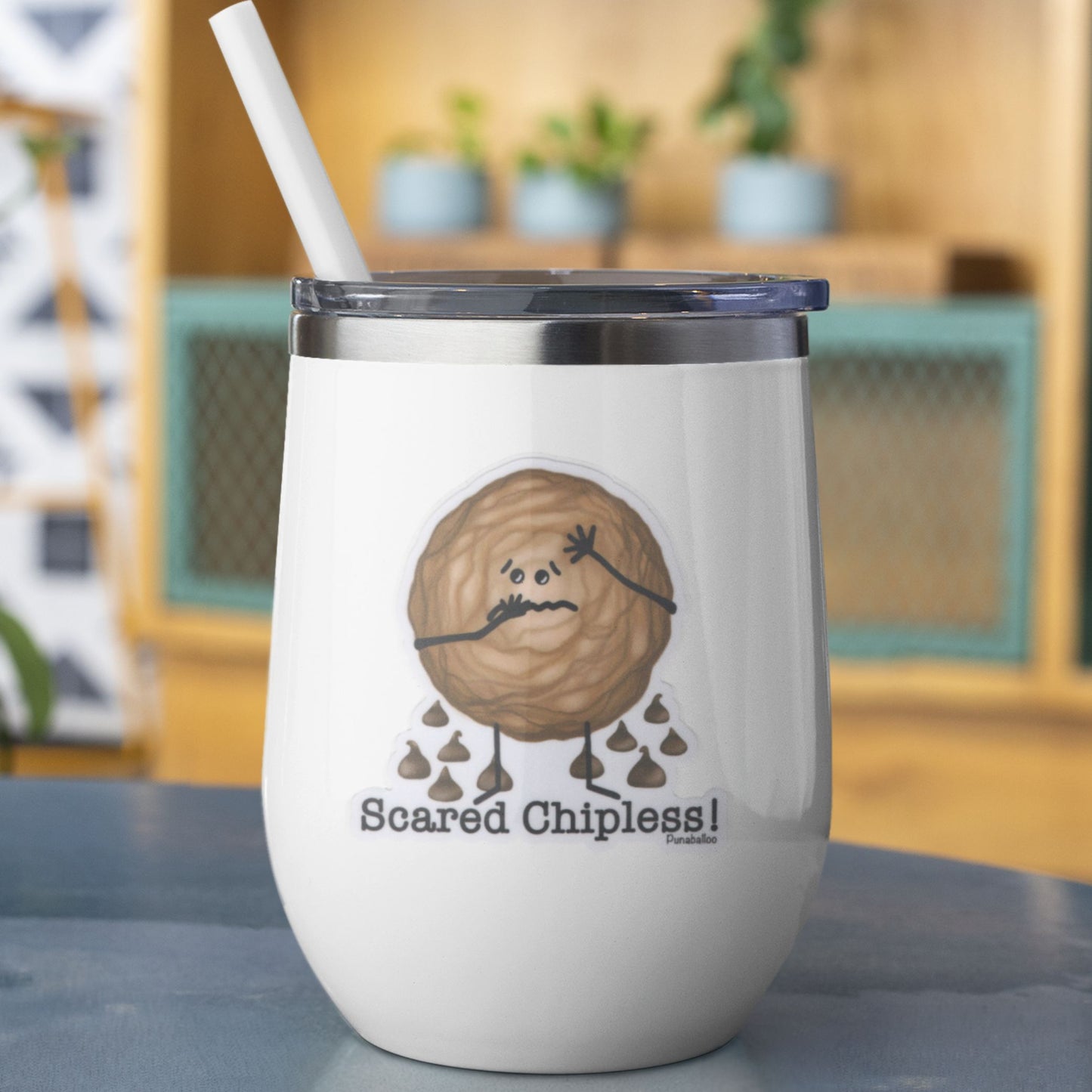 Scared Chipless 3" Vinyl Chocolate Chip Cookie Decal