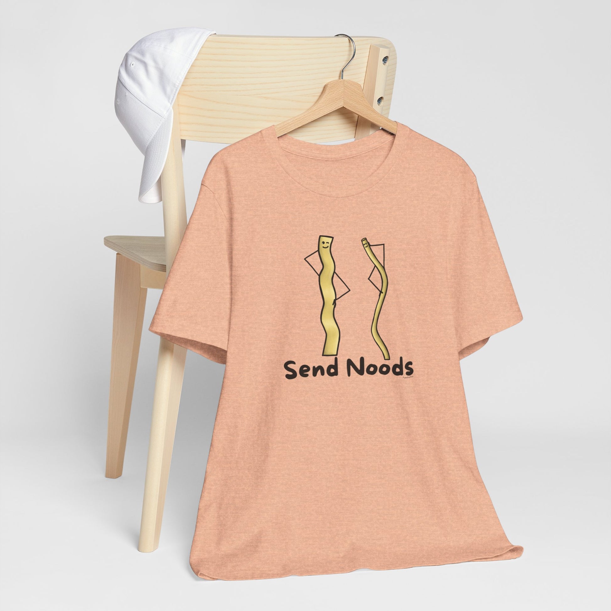 Send Noods Adult Unisex Pasta Pun T-Shirt - Punaballoo