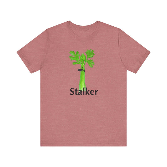 Stalker Adult Unisex Celery Pun T-Shirt - Punaballoo