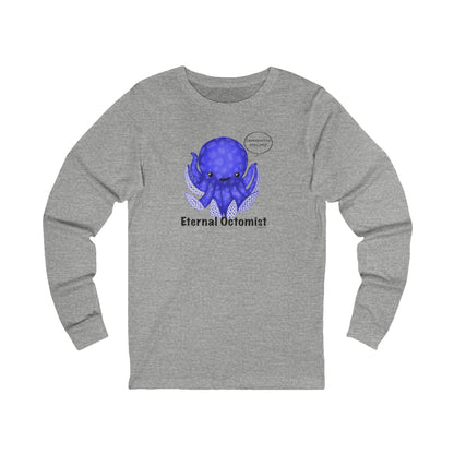 Front of athletic heather Eternal Octomist octopus long sleeve shirt