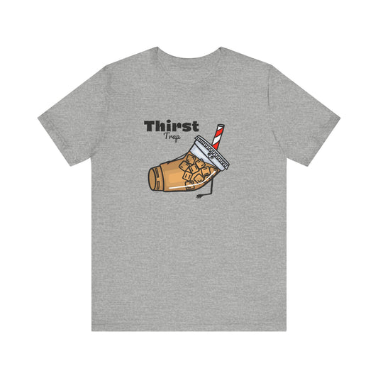 Thirst Trap Adult Unisex Iced Coffee Pun Shirt - Punaballoo