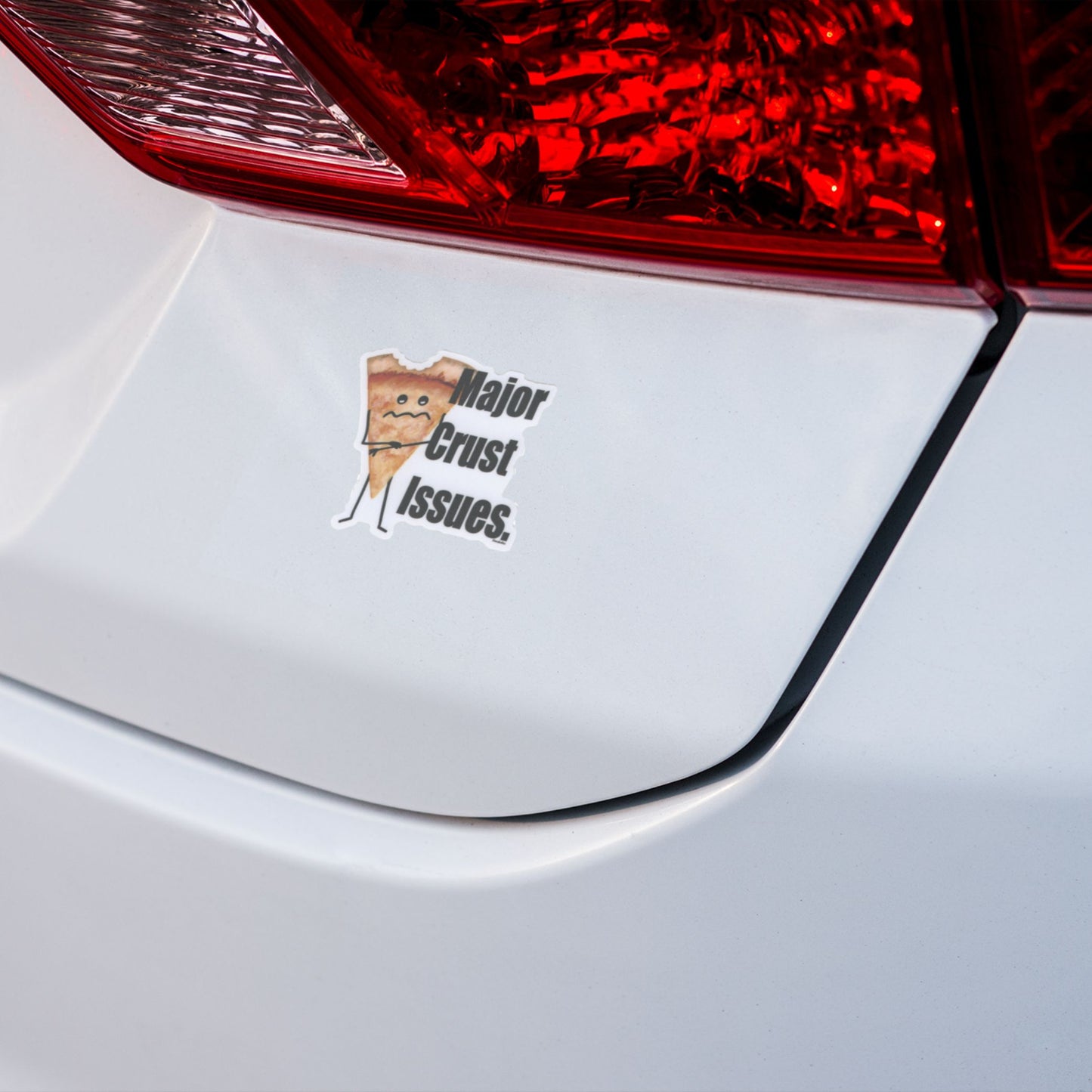 Major Crust Issues Pizza Pun Sticker – Funny 3″ Waterproof Vinyl Decal for Laptops, Water Bottles & More