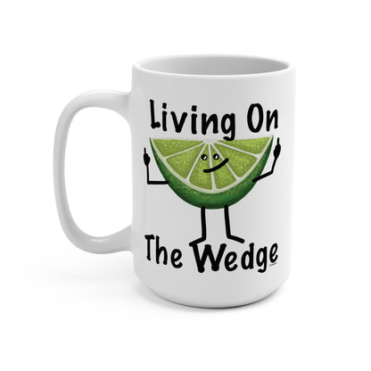 Living on The Wedge 15oz Lime Pun Mug - Punaballoo