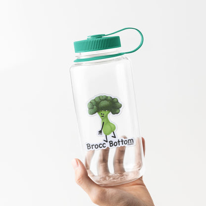 Brocc Bottom Broccoli Sticker – 3″ Vinyl, Weatherproof & Matte, Rock-Bottom Pun