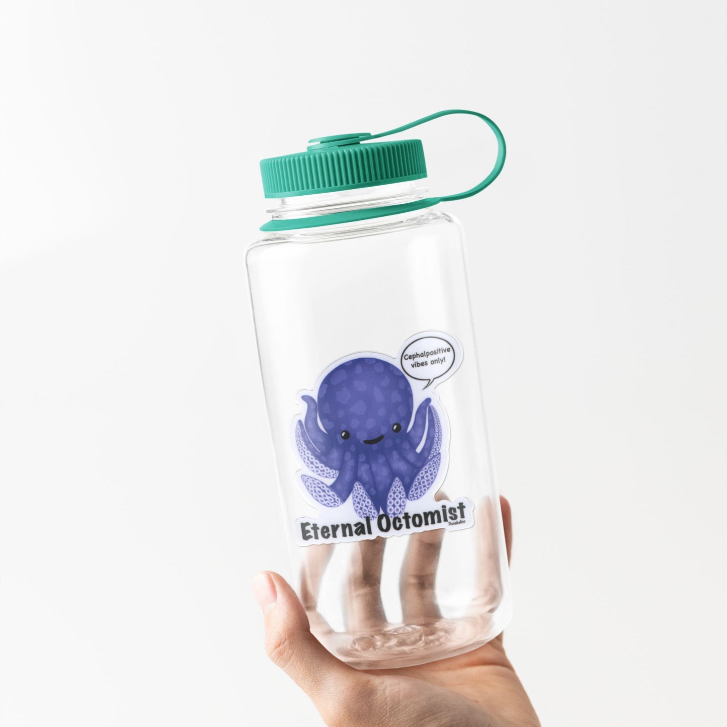 Eternal Octomist Octopus Sticker – 3″ Vinyl, Weatherproof, Punny “Optimist” Vibes