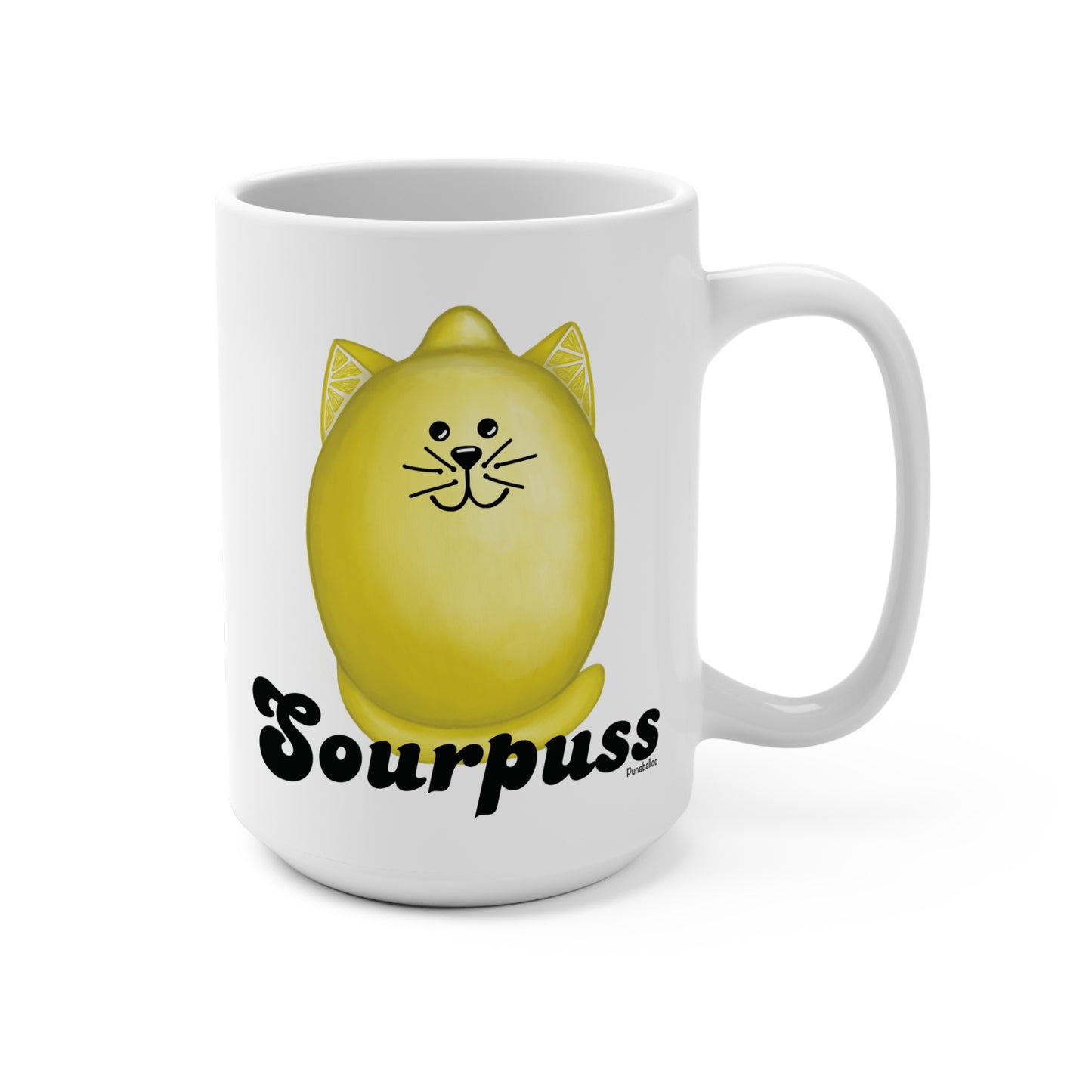 Sourpuss 15oz Lemon Pun Mug - Punaballoo