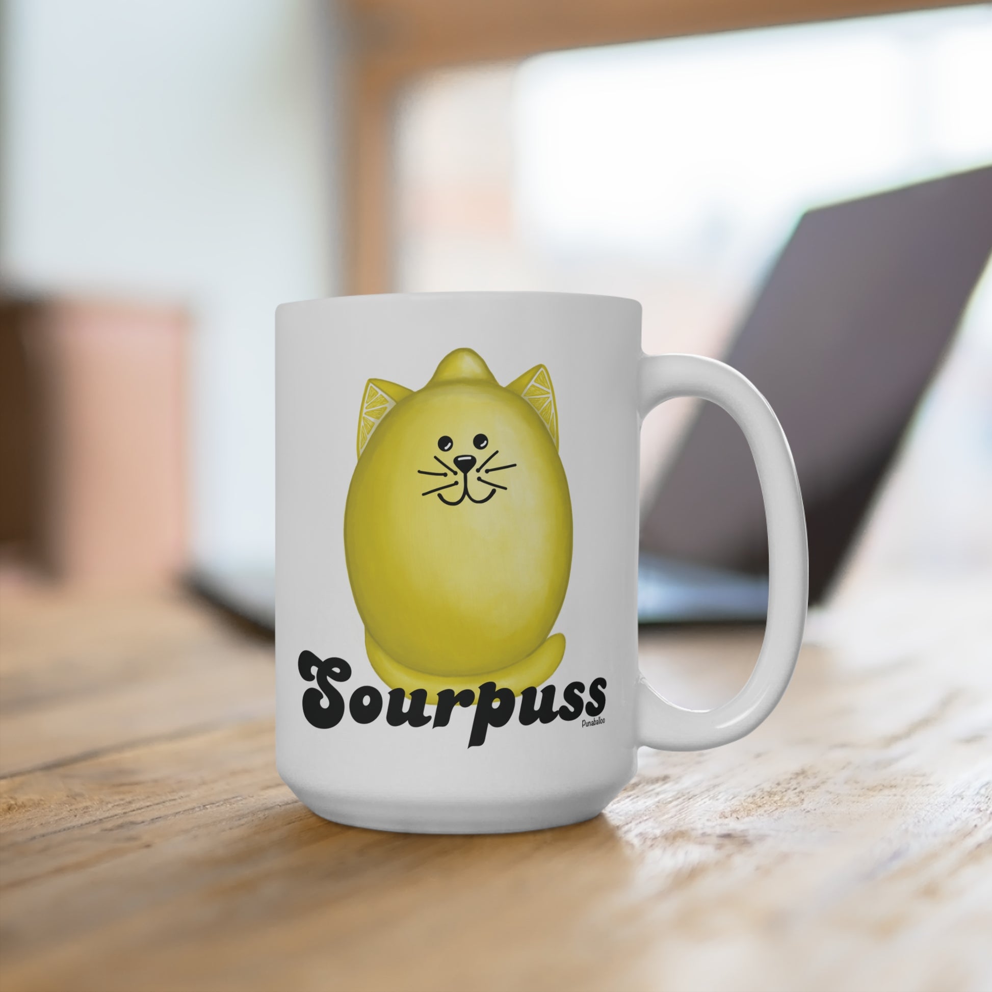 Sourpuss 15oz Lemon Pun Mug - Punaballoo