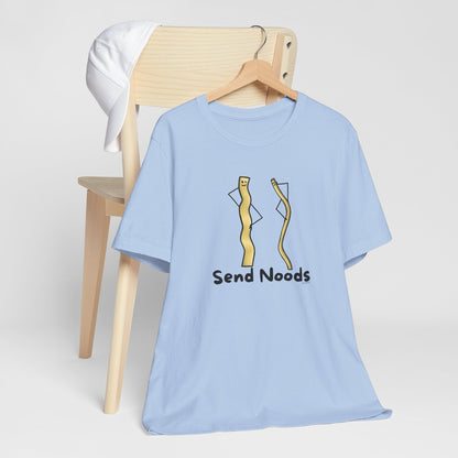 Send Noods Adult Unisex Pasta Pun T-Shirt - Punaballoo