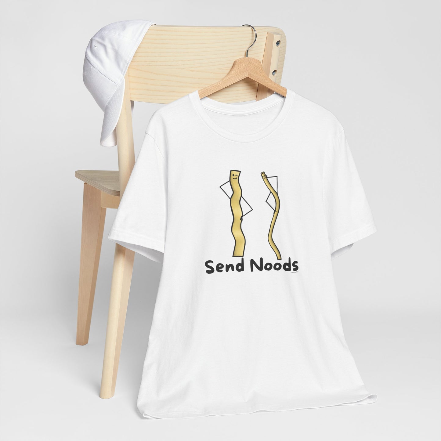 Send Noods Adult Unisex Pasta Pun T-Shirt - Punaballoo