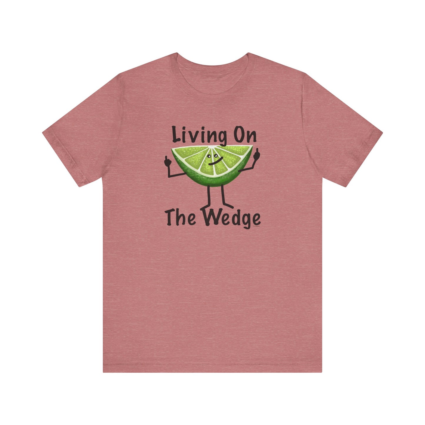 Living On The Wedge Adult Unisex Lime Pun T-Shirt - Punaballoo