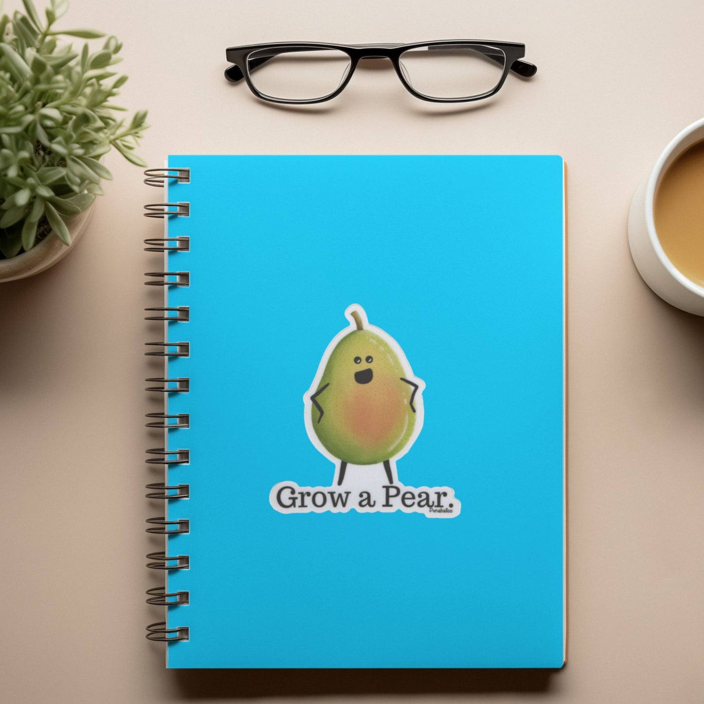 Grow a Pear Vinyl Sticker – 3″ Weatherproof Pear Pun, Humor & Sass