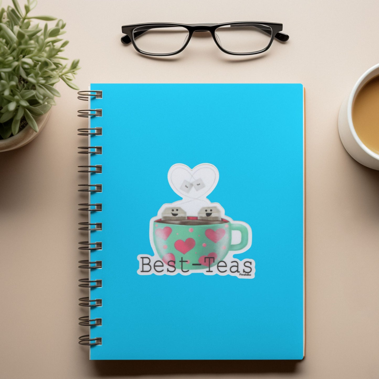 Best-Teas Best Friend Sticker – 3″ Vinyl, Weatherproof & Matte, Tea-Powered Friendship