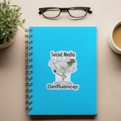 Social Media Ginfluencer Sticker – 3″ Vinyl, Waterproof & Punny Influencer Design