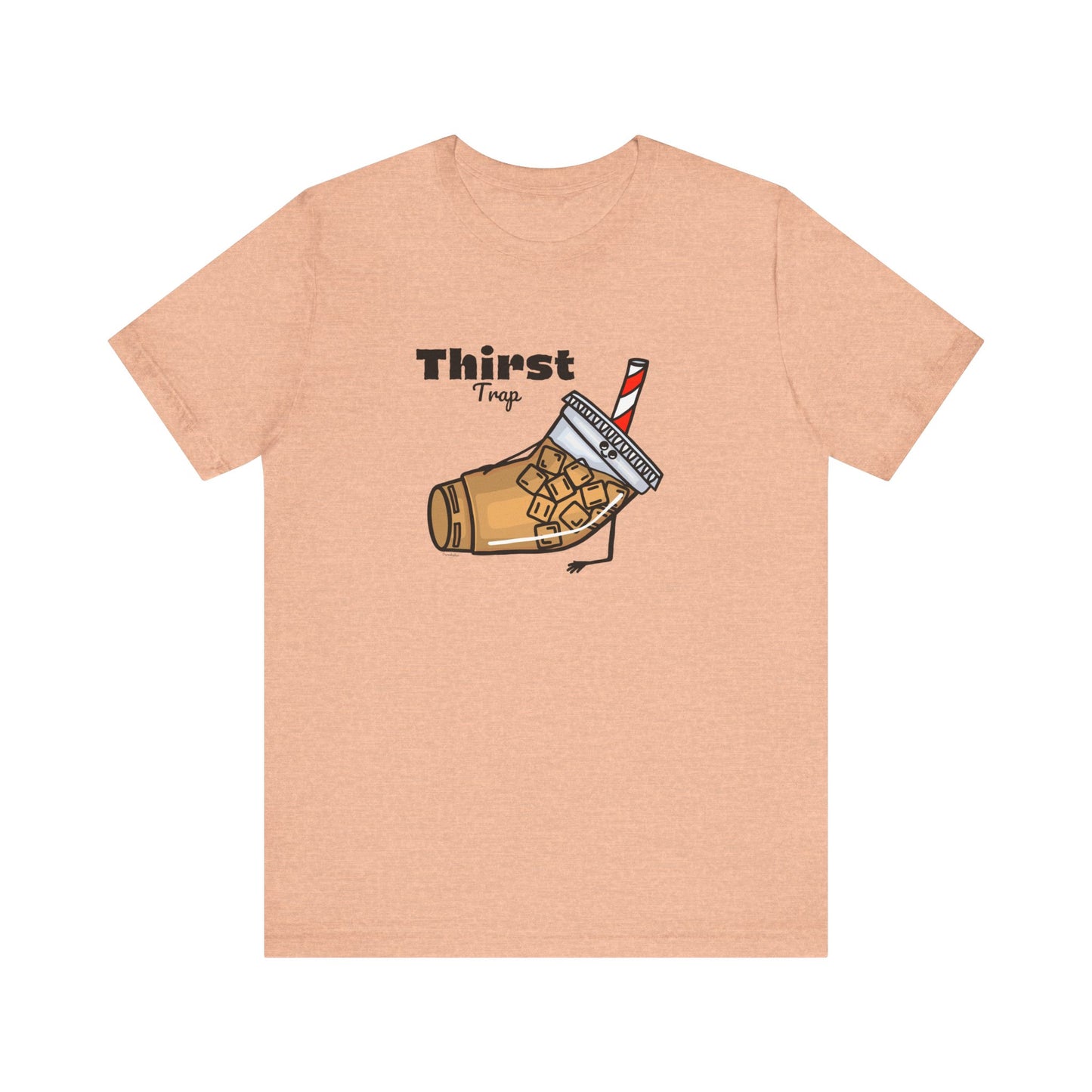 Thirst Trap Adult Unisex Iced Coffee Pun Shirt - Punaballoo