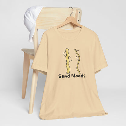 Send Noods Adult Unisex Pasta Pun T-Shirt - Punaballoo