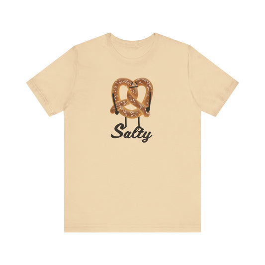 Salty Adult Unisex Pretzel Pun T-Shirt - Punaballoo