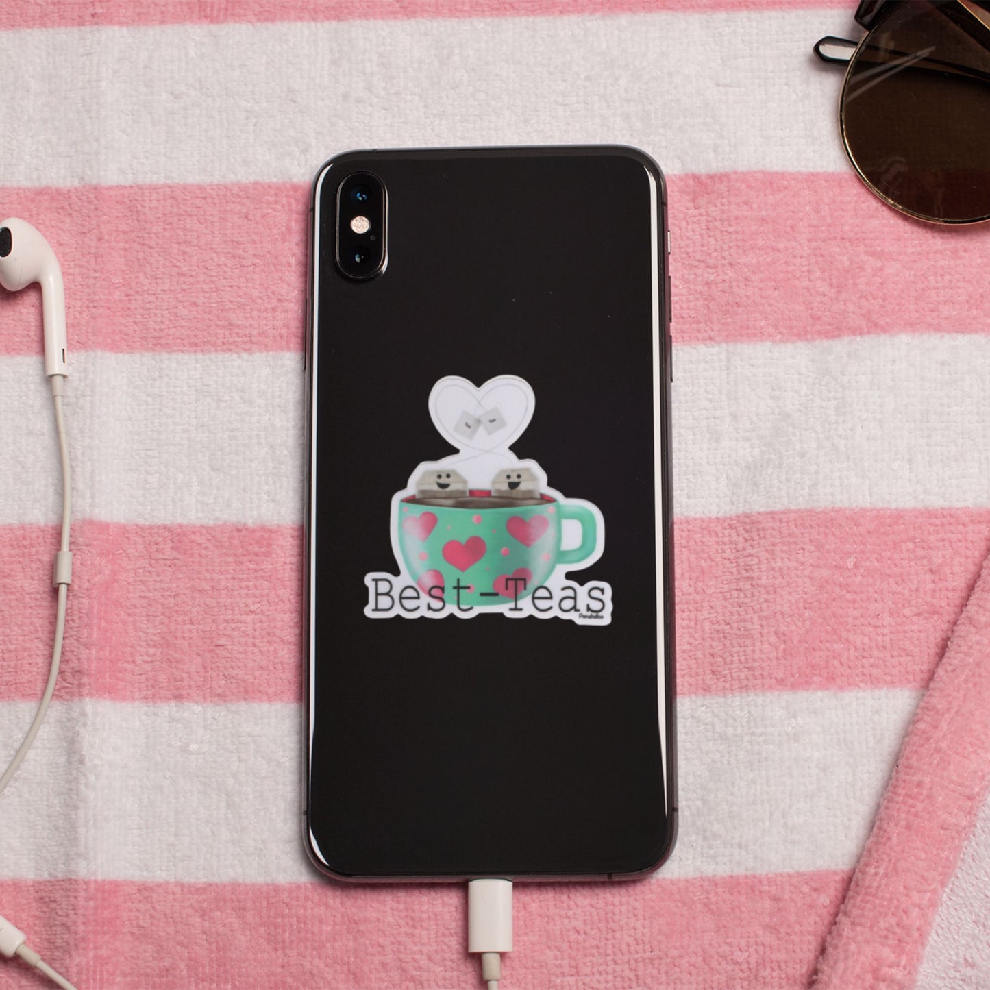 Best-Teas Best Friend Sticker – 3″ Vinyl, Weatherproof & Matte, Tea-Powered Friendship