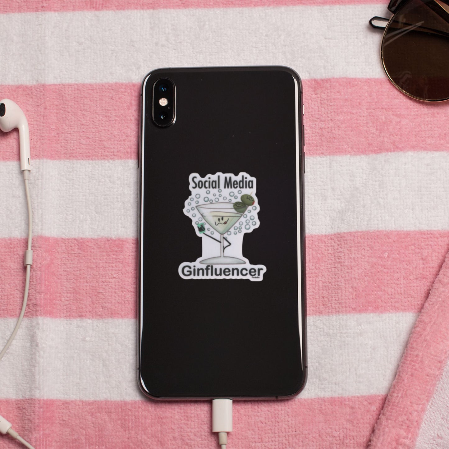 Social Media Ginfluencer Sticker – 3″ Vinyl, Waterproof & Punny Influencer Design