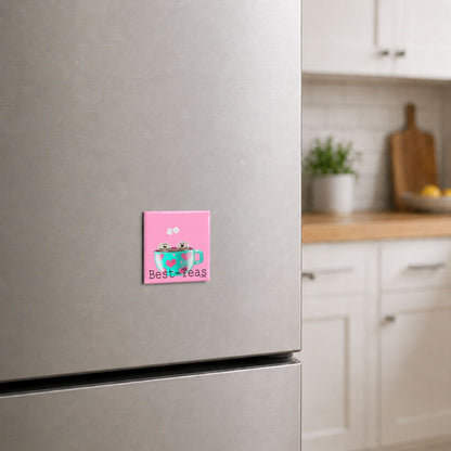 Best-Teas tea pun magnet on a kitchen fridge