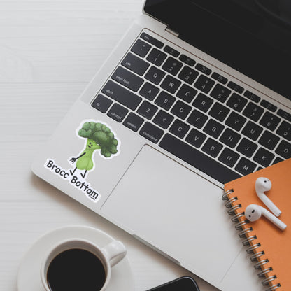 Brocc Bottom Broccoli Sticker – 3″ Vinyl, Weatherproof & Matte, Rock-Bottom Pun